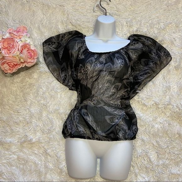 Full Tilt women’s black and grey Blouse, size L - Picture 2 of 7